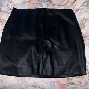 Hollister Black Leather Mini Skirt